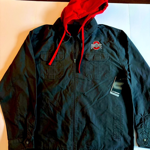 NWT OHIO STATE Large Hooded Zip Up Jacket - Picture 1 of 5